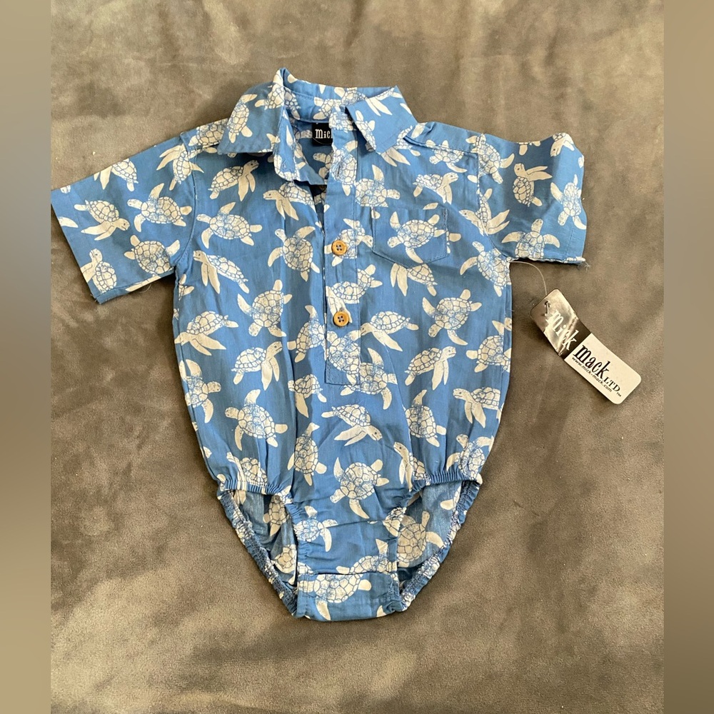 Mick Mack turtle shirt 3/6M